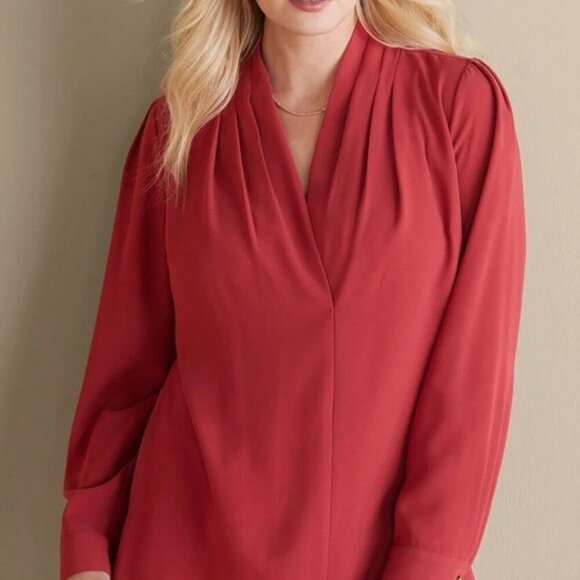 Soft Surroundings Akira Blouse Garnet Size M NWT - Picture 1 of 10